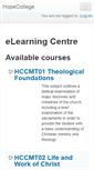 Mobile Screenshot of moodle.hopecollege.com